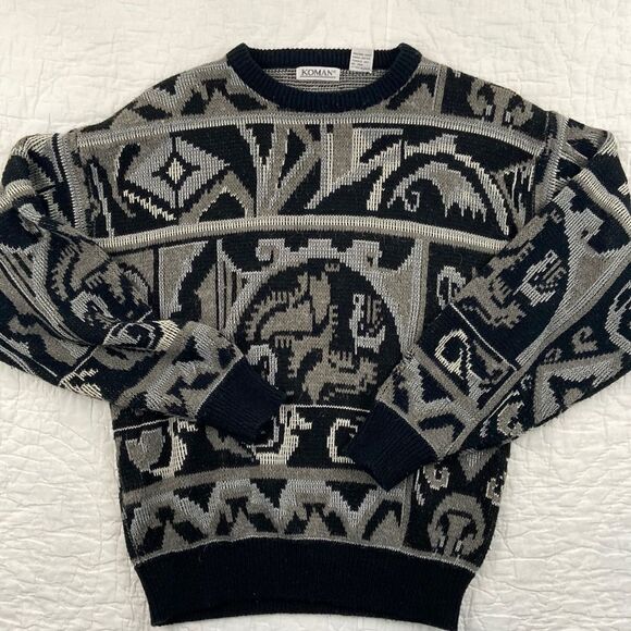 Vintage Koman Abstract Crewneck Size Medium - Picture 1 of 8